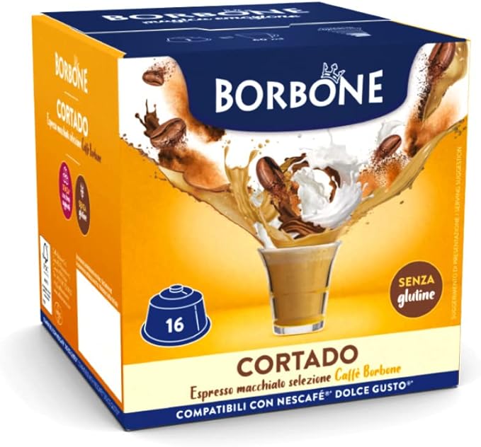 Borbone Cortado 4 x 16 Capsule compatibili Nescafé® Dolce Gusto®